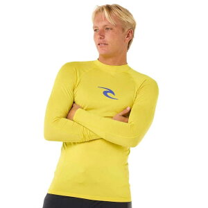 ���b�V���K�[�h - RIP CURL Waves Upf Perf Long Sleeve Rash Guard �i Sulphur �j [t]
