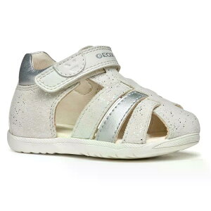 �W�F�I�b�N�X �}�b�L�A �T���_�� �W���j�A �i White/Silver/Glitter �j | GEOX Macchia sandals Junior [t]