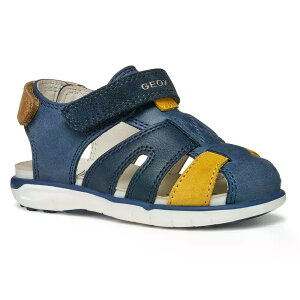 �W�F�I�b�N�X �f���[ �T���_�� �{�[�C�Y �i DarkNavy/DarkYellow �j | GEOX Delhi sandals Boys [t]