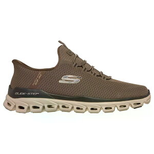 �X�P�b�`���[�Y �O���C�h �X�e�b�v �m�N�T�X �X���b�v�I�� �X�j�[�J�[ �i BrownMesh/Pu/NatTrim �j | SKECHERS Glide Step Noxus Slip-On Sneakers [t]