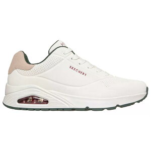 �X�P�b�`���[�Y �E�m �X�[�e�b�h �I�� �G�A �X�j�[�J�[ �i WhiteGreenDurabuck/Suede/GreenMeshTrim �j | SKECHERS Uno Suited On Air Sneakers [t]