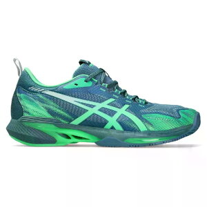 �A�V�b�N�X �\�j�b�N�X�}�b�V�� FF �p�f�� �V���[�Y �i SabaBlue/VitalGreen �j | ASICS Sonicsmash FF Padel Shoes [t]