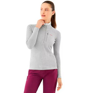 �o�C�L���O �A�h�����g �n�[�t�W�b�v �X�E�F�b�g�V���c ���f�B�[�X �i GreyMelange �j | VIKING Admont half zip sweatshirt�@Woman [t]