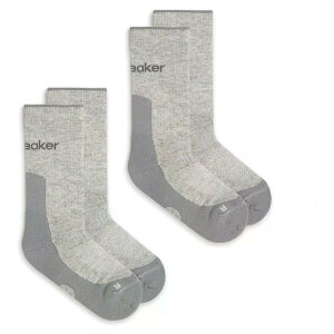 �A�C�X�u���[�J�[ �����m �n�C�N+ ���C�g �N���[ �\�b�N�X 2���j�b�g �E�[�}�� �i BlizzardHeather/Alloy �j | ICEBREAKER Merino Hike+ Light crew socks [t]