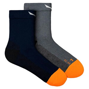 �T���� MTN �g���[�i�[ �n�[�t �����O �\�b�N�X �i Navy Blazer / Grey Melange / Fluo Orange �j | SALEWA MTN Trainer Half long socks [t]