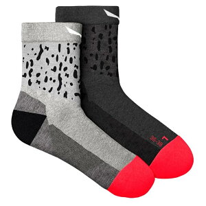 �T���� MTN �g���[�i�[ �n�[�t �����O �\�b�N�X ���f�B�[�X �i Oatmeal / Grey Melange / Fluo Coral �j | SALEWA MTN Trainer Half long socks [t]