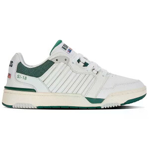 �P�[�X�C�X ���C�t�X�^�C�� SI-18 ���C�o�� �X�j�[�J�[ �i BrilliantWhite/PosyGreen �j | K-SWISS Lifestyle SI-18 Rival Sneakers [t]