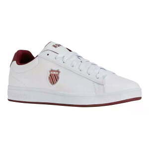 �P�[�X�C�X ���C�t�X�^�C�� �R�[�g �V�[���h �X�j�[�J�[ �i White/Brscht/Cabernet �j | K-SWISS Lifestyle Court Shield Sneakers [t]