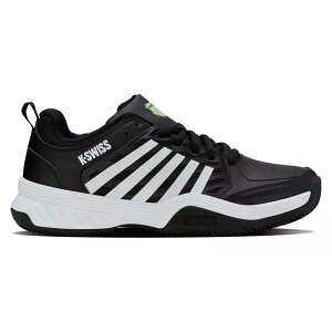 �P�[�X�C�X �R�[�g �G�N�X�v���X 2 �N���[�R�[�g �V���[�Y �i Black/White/SoftNeonGreen �j | K-SWISS Court Express 2 Clay Court Shoes [t]
