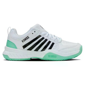 �P�[�X�C�X �R�[�g �G�N�X�v���X 2 �N���[�R�[�g �V���[�Y �i White/NeonMint/Black �j | K-SWISS Court Express 2 Clay Court Shoes [t]