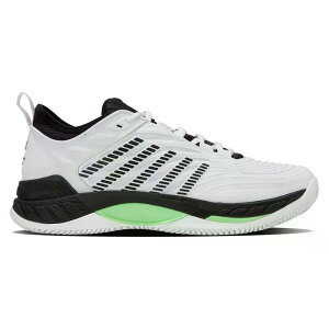 �P�[�X�C�X �n�C�p�[�R�[�g �V���v���[�� 2 HB �N���[�R�[�g �V���[�Y �i White/Black/SoftGreen �j | K-SWISS Hypercourt Supreme 2 HB Clay Court Shoes [t]