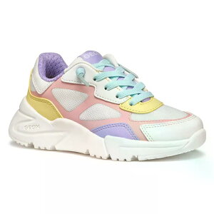 �W�F�I�b�N�X �K�[���Y ���t�^�X B �X�j�[�J�[ �i White/MuLighticolor �j | GEOX Girls Loftus B Sneakers [t]