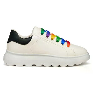 �W�F�I�b�N�X �K�[���Y �p�t�B�|�b�v �X�j�[�J�[ �i White/Multicolor �j | GEOX Girls Puffypop Sneakers [t]