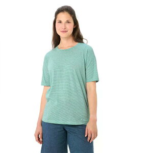 �o�E�f �~�l�I �X�g���C�v�h �V���[�g�X���[�u T�V���c �E�[�}�� �i Sage �j | VAUDE Mineo Striped Short Sleeve T-Shirt woman [t]