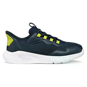 �W�F�I�b�N�X �X�v�����e�B�G �t�@�X�g �C�� �L�b�Y �X�j�[�J�[ �i Navy/Lime �j | GEOX Sprintye Fast In Kids Sneakers [t]