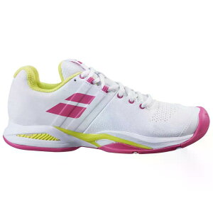 �o�{�� �v���p���X �u���X�g �I�[���R�[�g �e�j�X �V���[�Y �E�B�����Y �i White/RedRose �j | BABOLAT Propulse Blast All Court Tennis Shoes Women's [t]