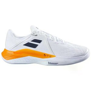 �o�{�� �v���p���X �t���[���[ 3 �N���[�R�[�g �e�j�X �V���[�Y �i White/Orange �j | BABOLAT Propulse Fury 3 Clay Court Tennis Shoes [t]