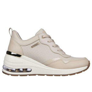 �X�P�b�`���[�Y �~���I�� �G�A �V���[�Y ���f�B�[�X �i Taupe Duraleather / Leather Trim �j | SKECHERS Million Air shoes Women [t]