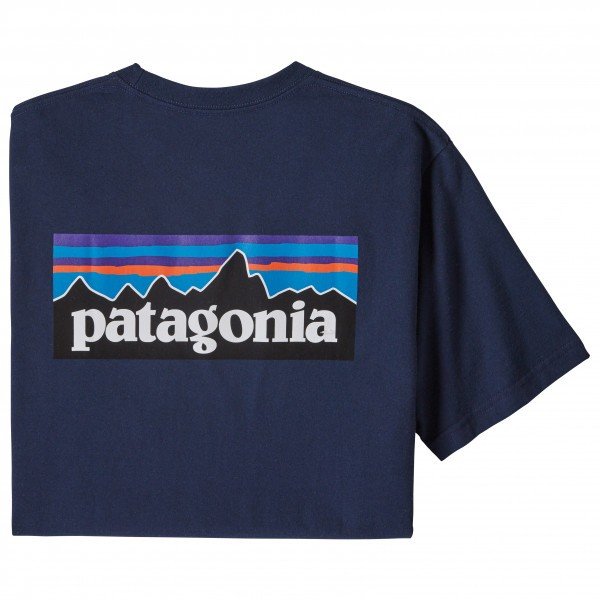 PATAGONIA P-6 Logo Pocket 69％以上節約 Responsibili-Tee 即納 パタゴニア レスポンシビリティー Navy 満点の Classic ポケット Tシャツ ロゴ メンズ