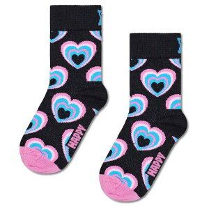 nbs[\bNX n[g C n[g K[Y N[ \bNX i Black j | HAPPY SOCKS Heart in heart Girls crew socks [t]