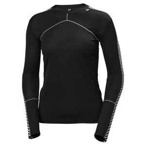�w���[�n���Z�� ���t�@ �N���[ �����O�X���[�u �x�[�X ���C���[ ���f�B�[�X �i Black �j | HELLY HANSEN Lifa Crew Long Sleeve Base Layer Women [t]