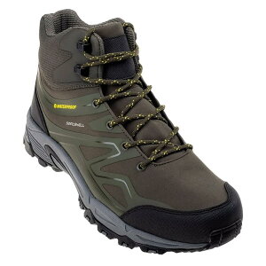 nCebN wh ~bh _us[ nCLOu[c i Khaki / Black / Lime j | HI-TEC Hendon Mid WP Hiking Boots [t]
