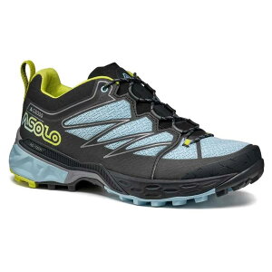 �A�]�� �\�t�g���b�N �n�C�L���O �V���[�Y ���f�B�[�X �i Black / Celadon / Safety Yellow �j | ASOLO Softrock Hiking Shoes Women [t]