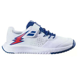 �o�{�� �p���V���� �I�[���R�[�g �e�j�X�V���[�Y �W���j�A �i White/EstateBlue �j | BABOLAT Pulsion All Court Tennis Shoes Junior [t]