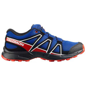 �T������ �X�s�[�h�N���X �W���j�A �n�C�L���O�V���[�Y �i SurfTheWeb/FieryRed/Black �j | SALOMON Speedcross Junior Hiking Shoes [t]