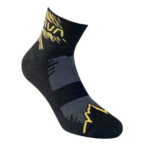 �X�|���e�B�o �t�@�X�g �����j���O �\�b�N�X �i Black/Yellow �j | LA SPORTIVA Fast Running Socks [t]