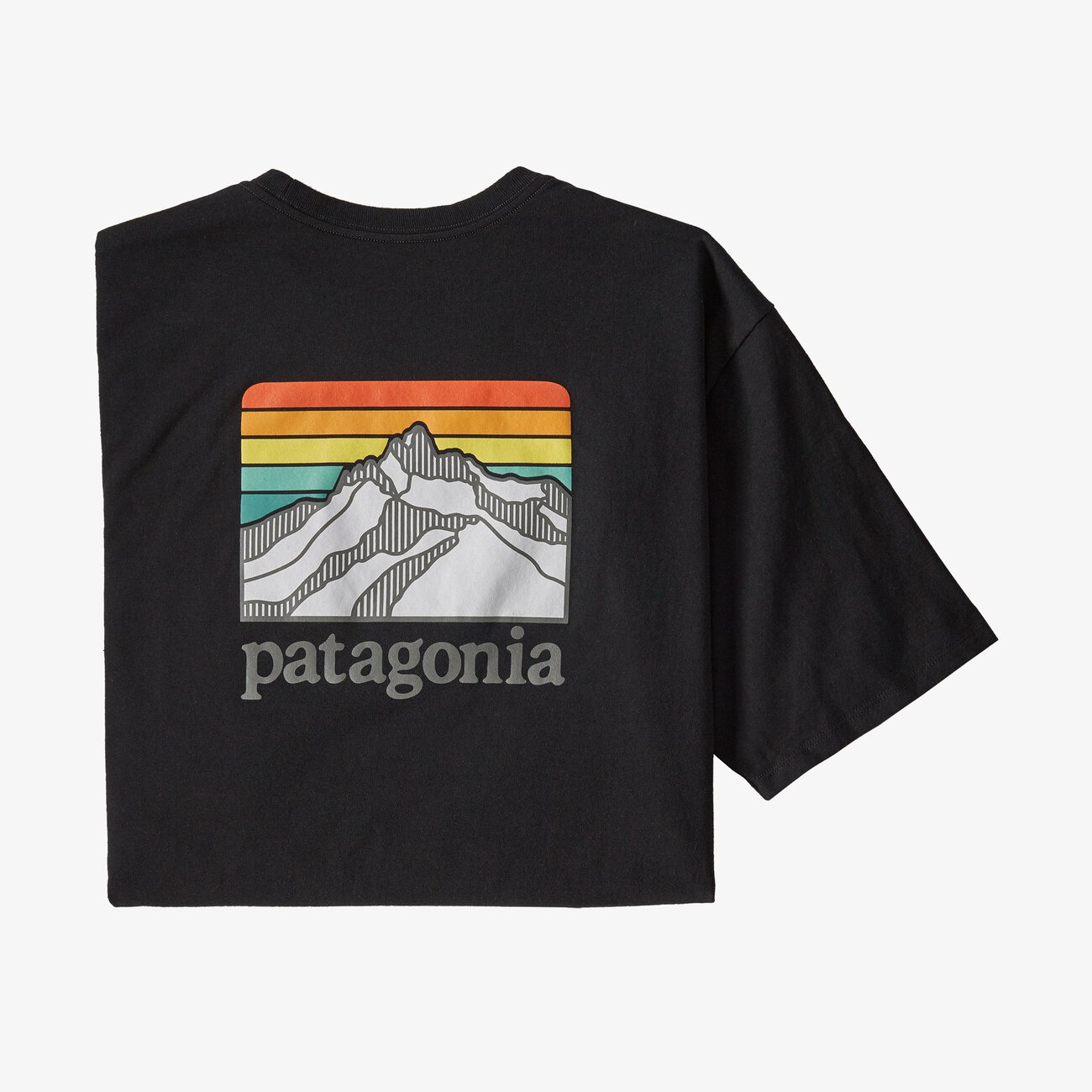 PATAGONIA Line Logo Ridge Pocket Responsibili-Tee 【値下げしました！】【 即納 】 パタゴニア ◆ メンズ ライン ロゴ リッジ ポケット レスポンシビリティー Tシャツ （ Black ）