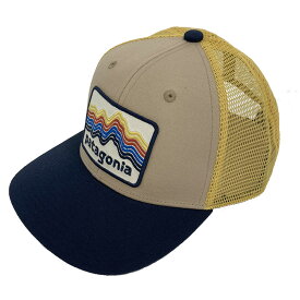 【 即納 】 パタゴニア □ キッズ トラッカー ハット ( Ridge Rise Stripe: Oar Tan ) ★ 子ども用 ★ | PATAGONIA Kid's Trucker Hat
