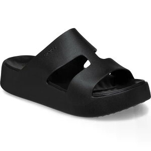 �N���b�N�X �Q�b�^�E�F�C �v���b�g�t�H�[�� H�X�g���b�v ���f�B�[�X �T���_�� �i Black �j | CROCS Getaway Platform H-Strap Sandals Woman [t]