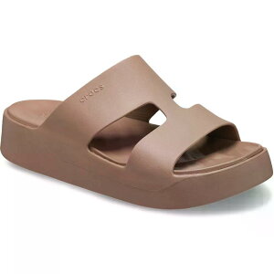 �N���b�N�X �Q�b�^�E�F�C �v���b�g�t�H�[�� H�X�g���b�v ���f�B�[�X �T���_�� �i Latte �j | CROCS Getaway Platform H-Strap Sandals Woman [t]
