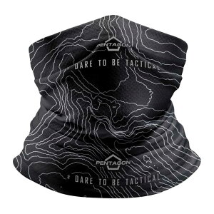 y^S XL g|OtBbN }bv lbNEH[}[ i Black j | PENTAGON Skiron Topographic Map neck warmer [t]