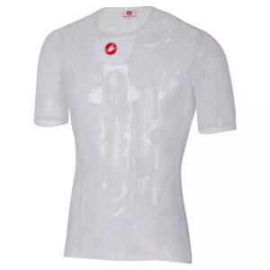 �J�X�e�� �R�A ���b�V�� 3 �V���[�g�X���[�u �x�[�X���C���[ �i White/Red �j | CASTELLI Core Mesh 3 short sleeve base layer [t]