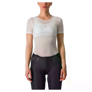 �J�X�e�� �v�� ���b�V�� �V���[�g�X���[�u �x�[�X���C���[ ���f�B�[�X �i White �j | CASTELLI Pro Mesh short sleeve base layer Woman [t]