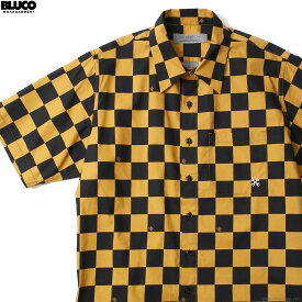 BLUCO ブルコ BLUCO CHECKER FLAG SHIRT S/S (MASTERD) [1107-3A01] メンズ トップス ワークシャツ チェッカーフラッグ 半袖