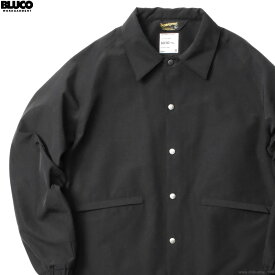 BLUCO ブルコ BLUCO 60/40 CHIN STRAP COACH JACKET (BLACK) [141-31-041] メンズ ジャケット アウター ナイロン コーチジャケット