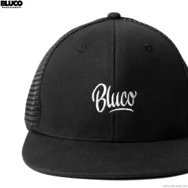 BLUCO ブルコ BLUCO 6PANEL MESH CAP - Script - (BLACK) [143-61-002] メッシュキャップ