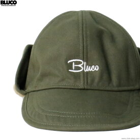 SALE セール 30％OFF BLUCO ブルコ キャップ メンズ 秋冬 綿100％ オリーブ 147-61-022 BLUCO EAR FLAP CAP (OLIVE) [147-61-022] フラップキャップ イヤーフラップ ボア フリース 防寒 保温 帽子 ヘッドギア