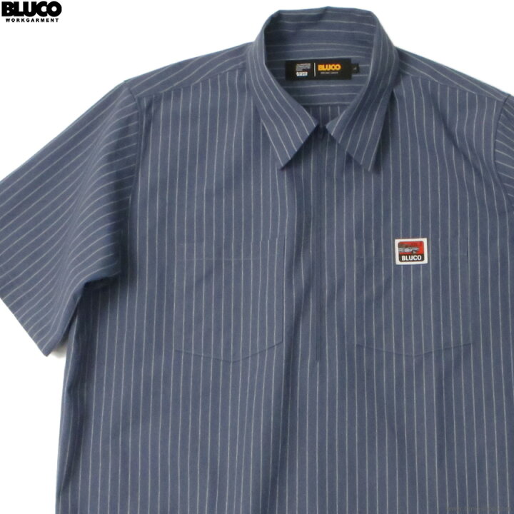 楽天市場】2025年春夏新作 BLUCO ブルコ 半袖ストライプシャツ メンズ 
