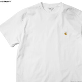 CARHARTT WIP カーハート CARHARTT WIP S/S CHASE T-SHIRT (WHITE/GOLD) メンズ ヘビーオンスTシャツ 半袖 ルーズ ゆったり オーバーサイズ