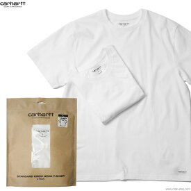 CARHARTT WIP カーハート CARHARTT WIP STANDARD CREW NECK T-SHIRT (WHITE) メンズ ライトオンスTシャツ インナー 2枚セット 2PACK