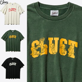 CLUCT クラクト 半袖Tシャツ メンズ オールシーズン 綿100% ホワイト M-XL CLUCT CITY BEATS [S/S TEE] 05254 フェードウォッシュ加工 6.2オンス生地 ヴィンテージ感