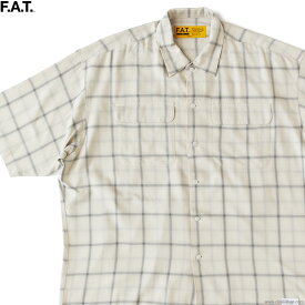 F.A.T. エフエーティー F.A.T. GIGAMBLE (OFF WHITE) [F32410-SH14] メンズ トップス 半袖シャツ チェック ルーズ ゆったり オーバーサイズ