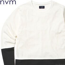 SALE セール 50％OFF NVM エヌブイエム 長袖Tシャツ メンズ オールシーズン 綿100％ ホワイト M-XL NVM SWITCHING LS T (WHITE) [NVM16A-CS01]