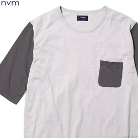 SALE セール 10％OFF NVM エヌブイエム NVM BB 1/2 T (GRAY×CHARCOAL) [NVM16S-CS01] メンズ Tシャツ 5分袖 グレー