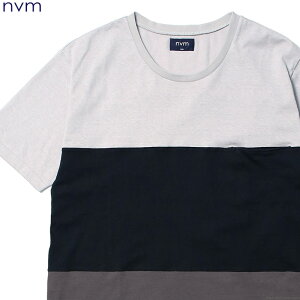 NVM �G�k�u�C�G�� ����T�V���c �����Y �I�[���V�[�Y�� ��100�� �O���[ M-XL NVM FAT STRIPE SS T (GRAY×BLACK×CHARCOAL) [NVM16S-CS02]