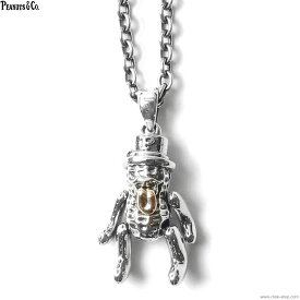 PEANUTS&COMPANY ピーナッツアンドカンパニー ペンダントトップ メンズ オールシーズン シルバー925 PEANUTS & CO. TEDDY BEROPEANUTS + CHAIN 60cm ROUND (SILVER+K10PG) アクセサリー ピーナッツカンパニー ピーナッツコー ネックレス